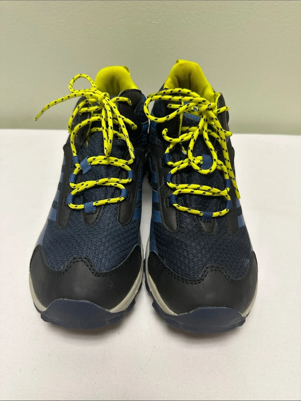 Merrell Kids Navy and Bright Yellow Lace-Up Boots